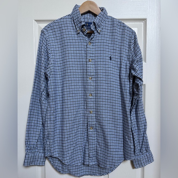 Ralph Lauren Other - RALPH LAUREN Blue Checked Classic Fit Flannel Button Down Dress Shirt Sz S